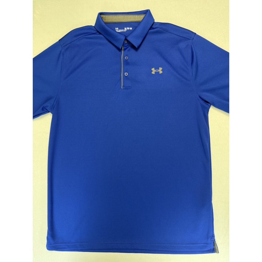 Under Armour Golf Polo Men XLT Blue Performance Moisture Wicking Polyester Shirt